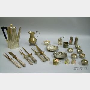 Group of Assorted Silver Plated and Sterling Silver Table and Flatware Articles