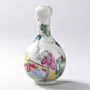 Famille Rose Bottle Vase