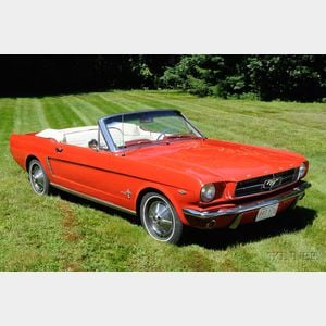*1965 Ford Mustang Convertible, VIN # 5F08 D210613, odometer reads approx. 44,157 miles
