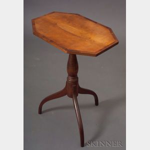 Federal Inlaid Octagonal-top Candlestand