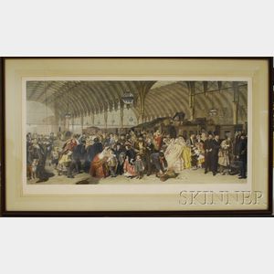 Henry Graves & Co. Hand-colored Steel Engraving The Railway Station