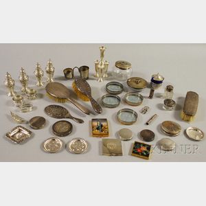Large Assortment of Miscellaneous Sterling Silver Tableware and Accessories