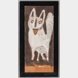 James "Buddy" Snipes (American, 1943-) Outsider Art Dog Portrait