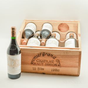 Chateau Haut Brion 1988, 12 bottles (owc)