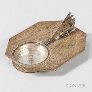 Silver Pocket Sundial by Michael Butterfield