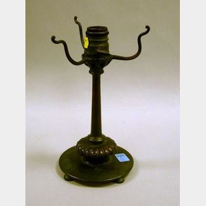 Tiffany-type Patinated Bronze Table Lamp Base.