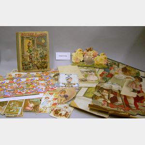 Group of Victorian and Later Die-Cuts, Advertising Cards, Sheet Music, Calendars, and Assorted Ephemera.