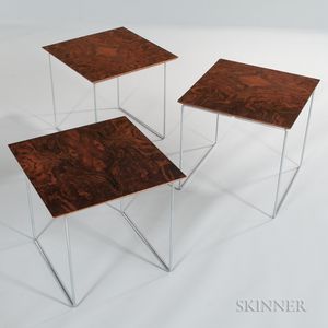 Three Scandinavian Design Low Side Tables