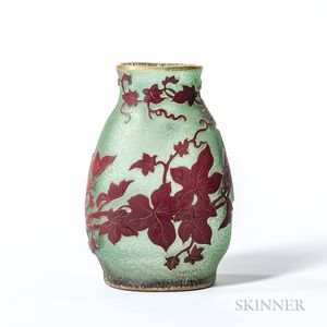 Early Daum Cameo Glass Vase
