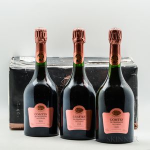 Taittinger Comtes de Champagne Rose 2005, 6 bottles (oc)