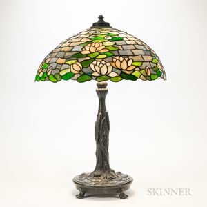 Wilkinson Company Table Lamp with Water Lily Mosaic Glass Shade