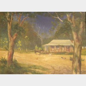 Arthur Tozart (Australian, 19th/20th Century) By the Wayside-Australia