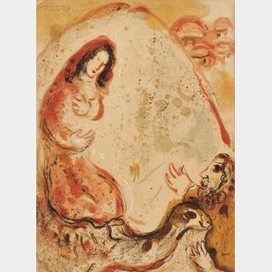 Marc Chagall (French/Russian, 1887-1985) Two Images from the DESSINS POUR LA BIBLE
