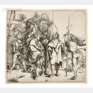 Albrecht Dürer (German, 1471-1528) Five Soldiers and a Turk on Horseback