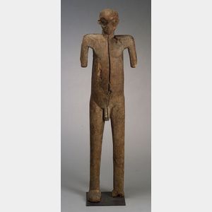 Large African Carved Wood Male Figure