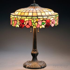 Mosaic Glass Table Lamp Attributed to Chicago Mosaic Shade Co.