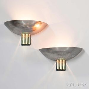 Two French Modernist Wall Sconces