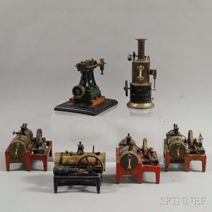 Five Miniature Steam Engines and a Vertical Stationary Engine