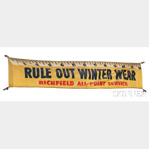 Richfield Canvas Sign "Rule Out Winter Wear,"
