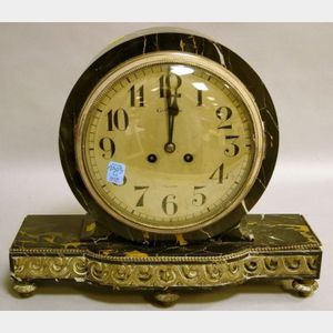 Gubelin Neoclassical Ormolu Mounted Marble Mantel Clock