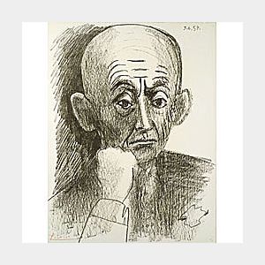 Pablo Picasso (Spanish, 1881-1973) Portrait of D.H. Kahnweiler II
