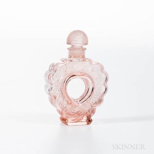 Pink Molded Heart Perfume After Lalique by Nina Ricci "Coeur-Joie,"