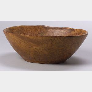 Carved Burlwood Bowl