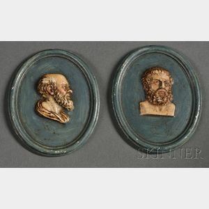 Two Wedgwood Stoneware Portrait Medallions