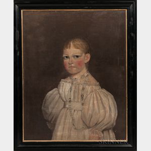 American School, Mid-19th Century Portrait of Eleanor Neller