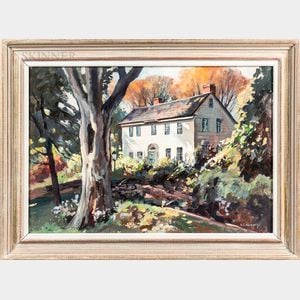 Stephen George Maniatty (American, 1910-1984) "Smith House," Old Deerfield, Mass.