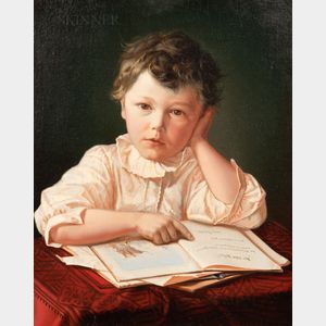 American School, 19th Century, Child with Book.