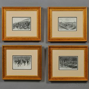 Four Frederick Remington Prints of French and Indian War