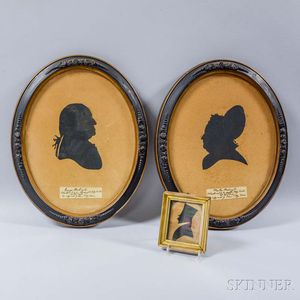 Pair of Framed George and Martha Washington Silhouettes