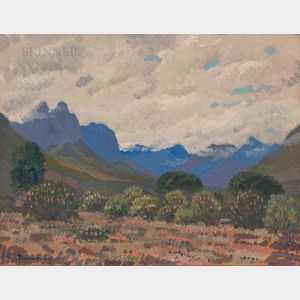 Jacobus Hendrik Pierneef (South African, 1886-1957) Desert Scene