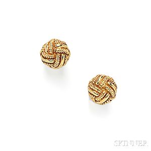 18kt Gold Love Knot Earstuds, Tiffany & Co.