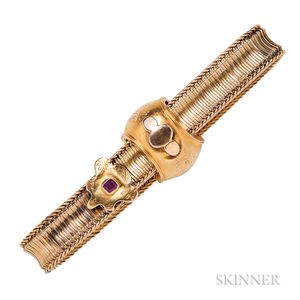 Victorian 15kt Gold Slide Bracelet