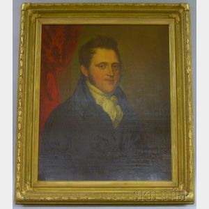 Framed 19th Century Continental School Oil on Canvas Portrait of a Man