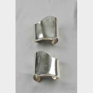 Pair of Sterling Silver Cuff Bracelets, Kieselstein-Cord