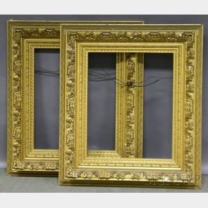Pair of Victorian Gilt-gesso and Wood Frames