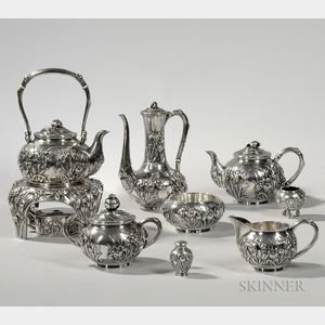 Extensive Japanese Silver Tea and Coffee Service