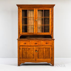 Country Pine Step-back Cupboard