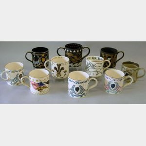 Ten Wedgwood Commemorative Mugs.