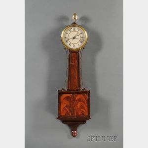 Mahogany Alarm Patent Timepiece or "Banjo" Clock