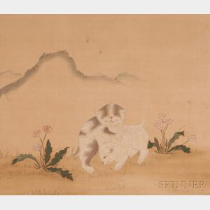 Painting Depicting Two Puppies