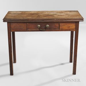 Mahogany Card Table with Drawer