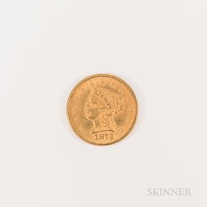 1873 $2.50 Liberty Head Gold Quarter Eagle