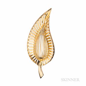 Tiffany & Co. 14kt Gold Feather Brooch