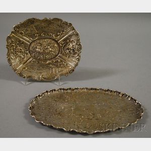 Two Continental Dutch-style Pin Trays