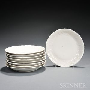 Set of Nine White-glazed Dishes