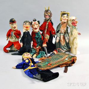Eight Punch and Judy Dolls